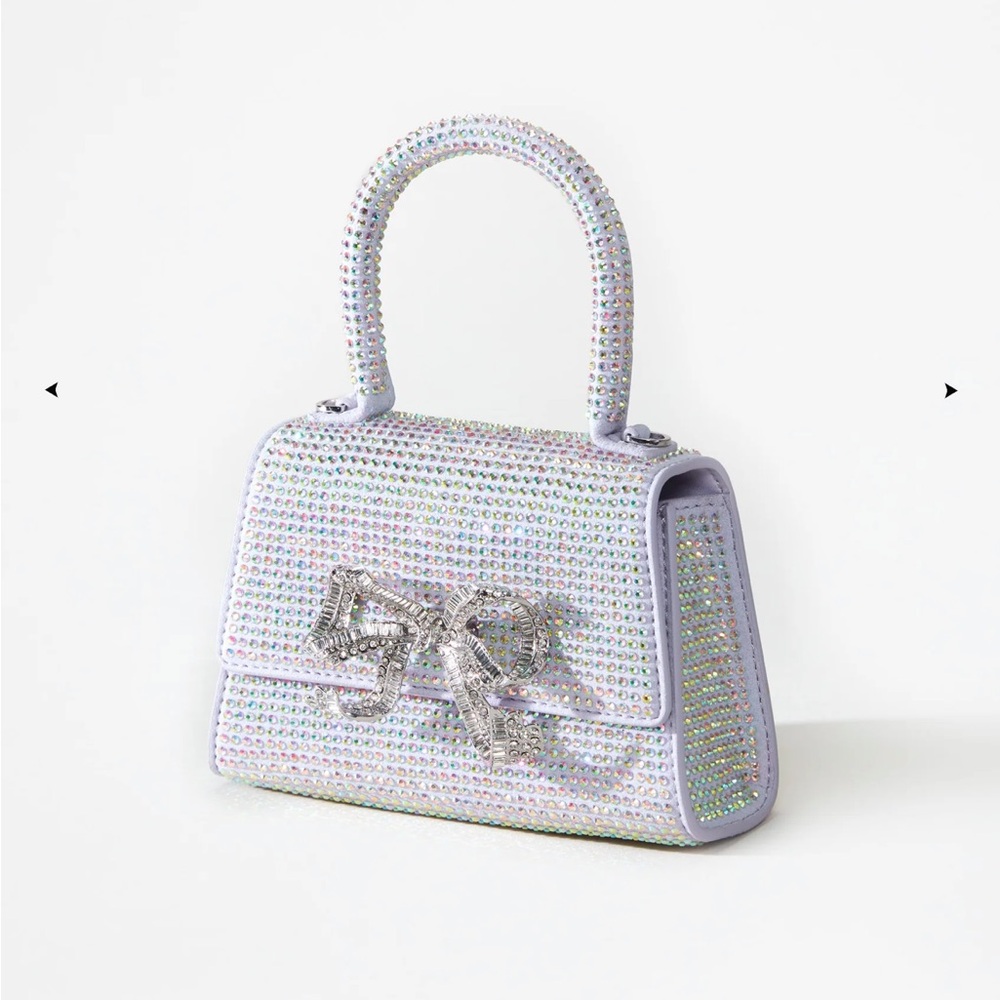Purple Rhinestone Bow purse